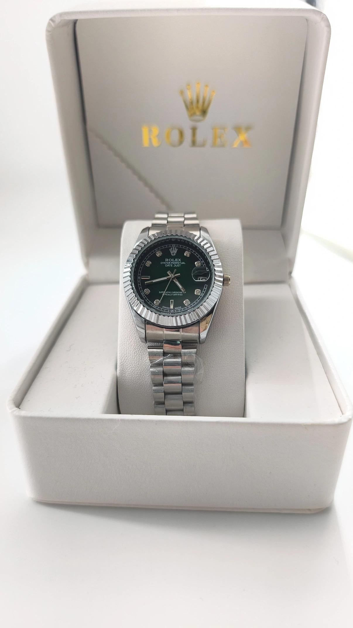 Rolex Datejust Black Dial Damonds