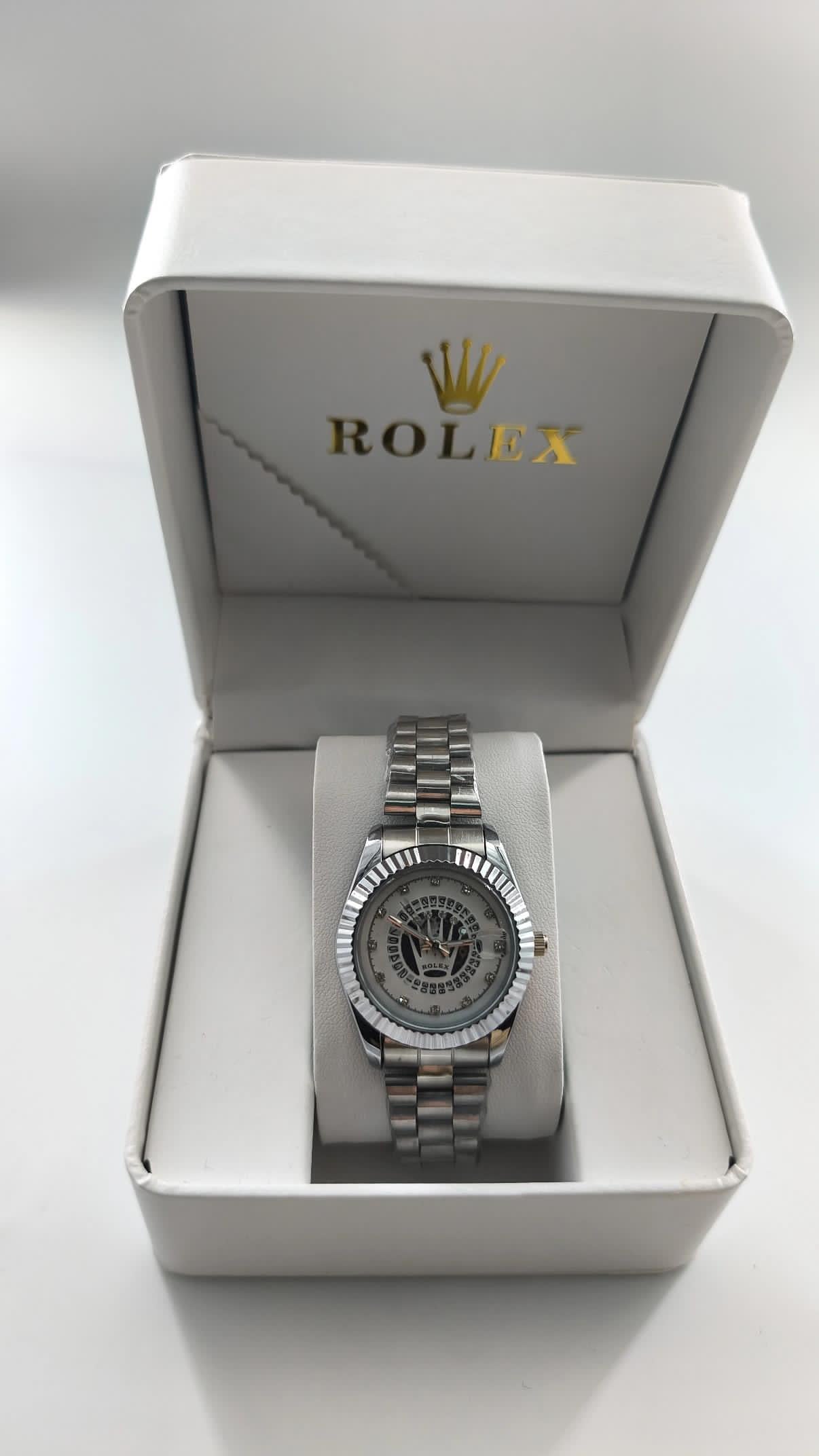 Rolex Corona White Dial Damonds