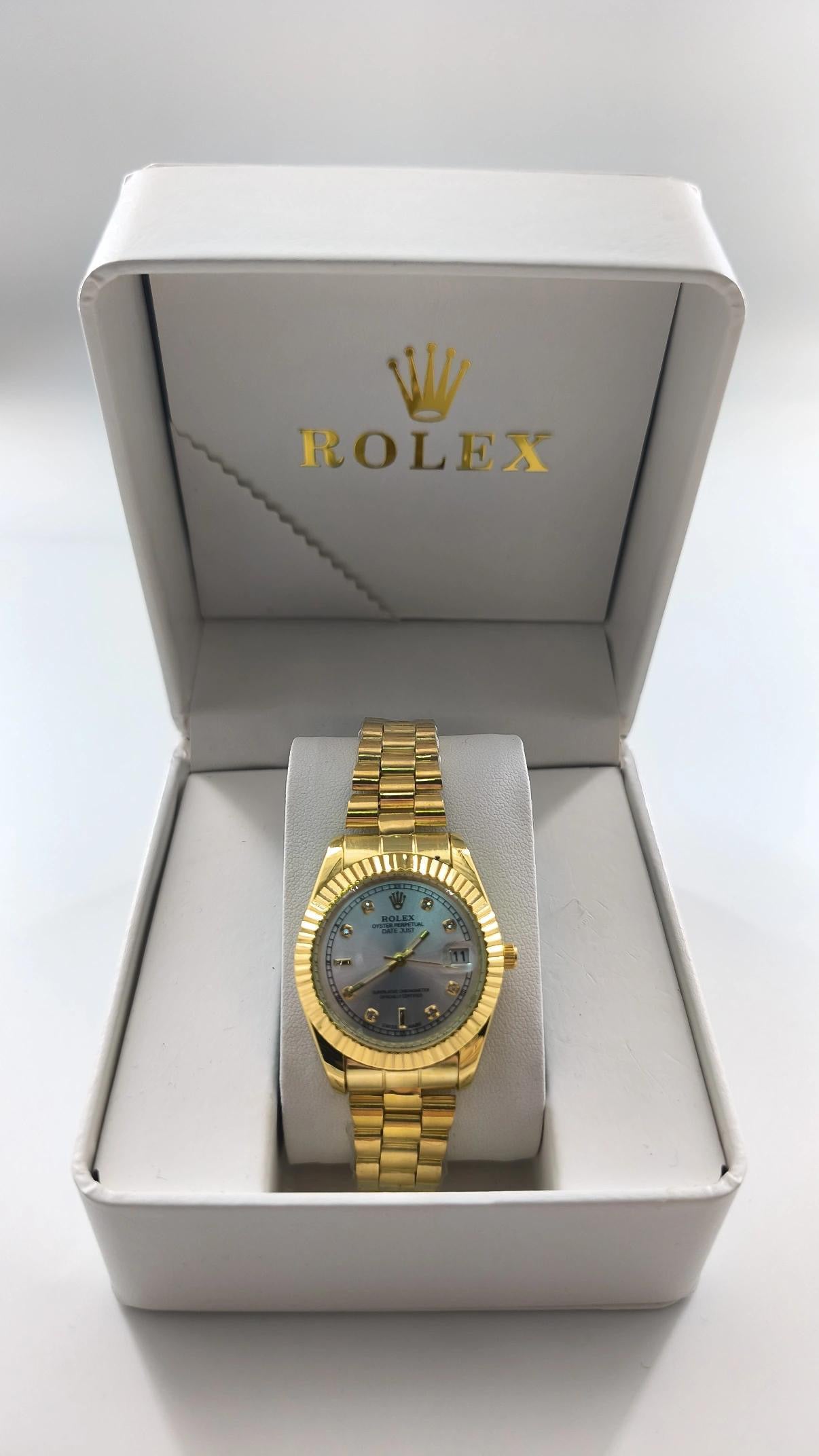 Rolex Datejust Gold Silver Dial