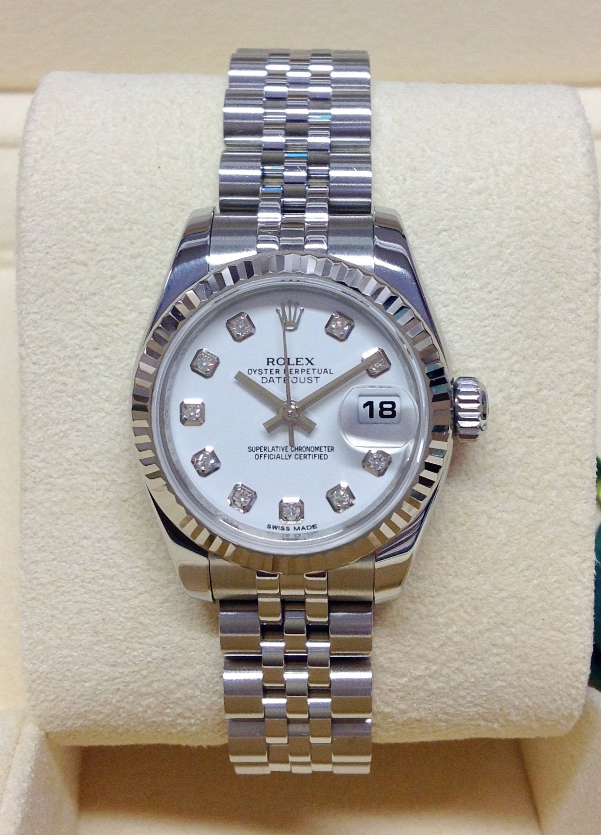 Rolex Datejust Lady 36mm White Diamond Dial