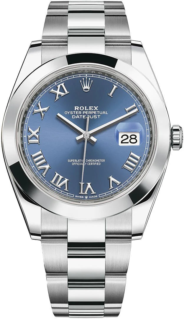 Rolex Date Just Blue Roman 41mm