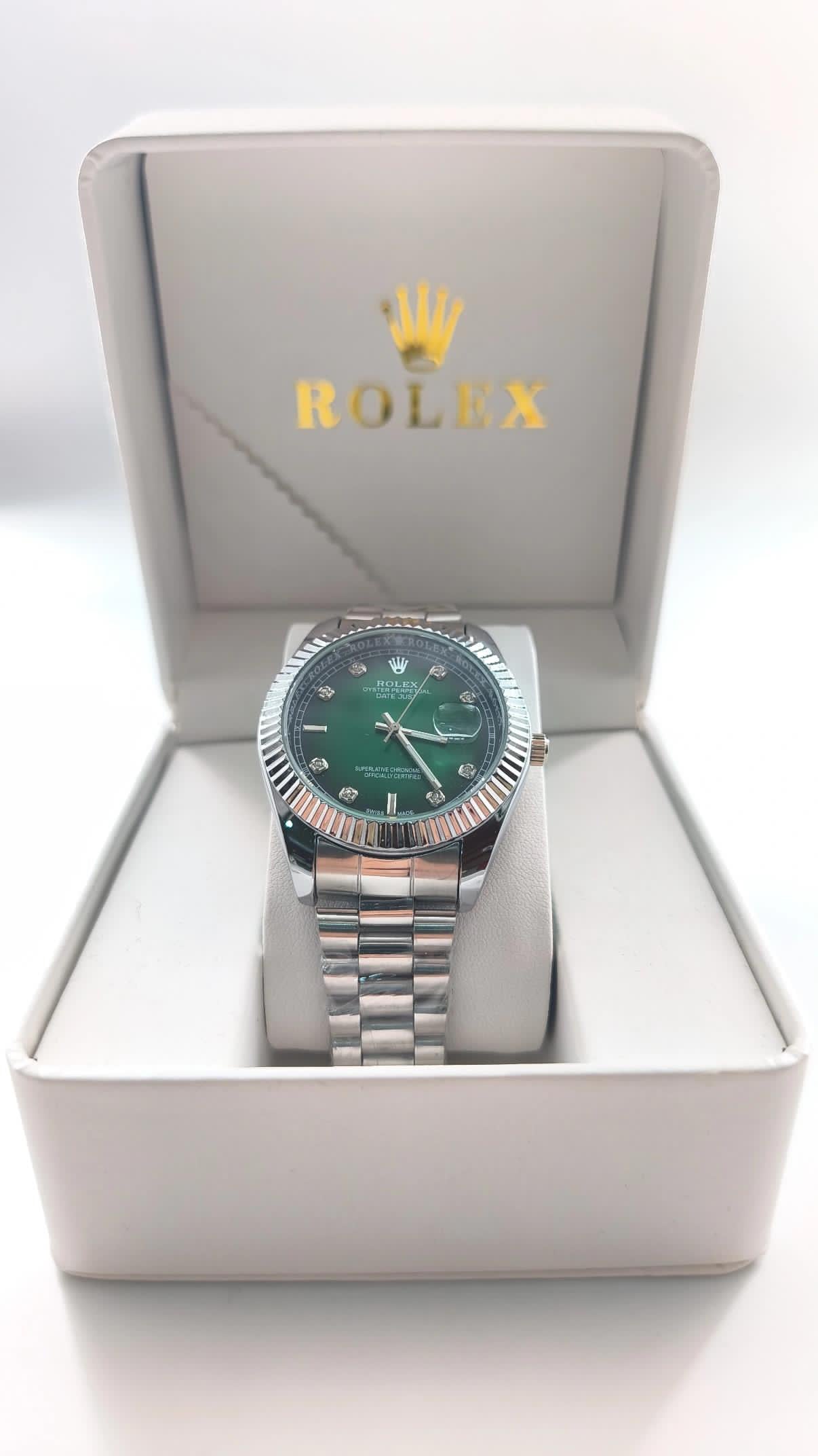 Rolex Datejust Green Dial Damonds