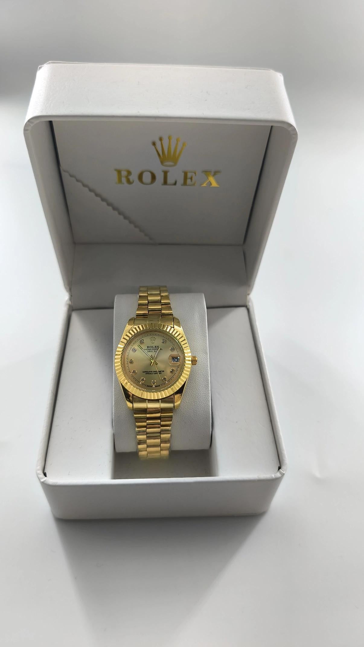 Rolex Datejust Gold Dial Damonds