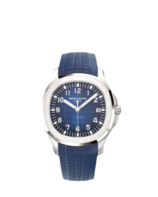 Patek Philippe Aquanaut 5168G Steel Case Blue Dial Blue Rubber Strap 42.2mm