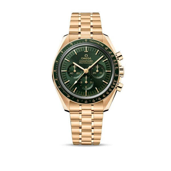 Ωmega Speedmaster Moonwatch Professional CoAxial Master Chronometer Pink Gold Green Dial 42mm