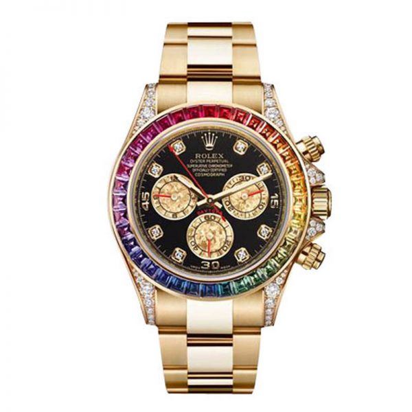 Rolex Ρολόι Daytona 116598 Men 40mm Black Rainbow Circle