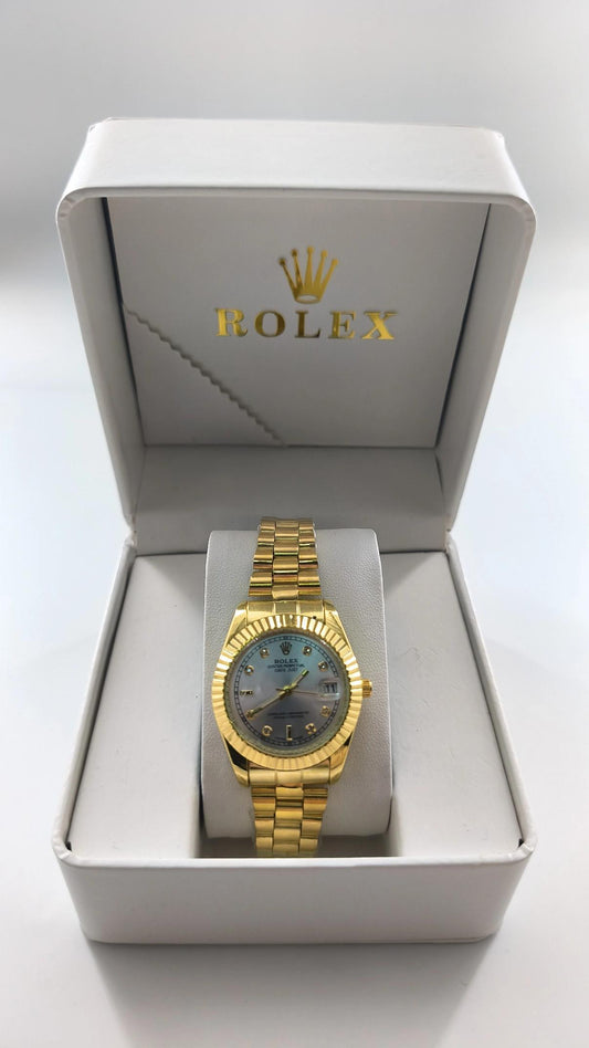 Rolex Datejust Gold Silver Dial