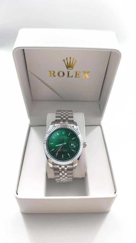 Rolex Datejust 36mm Steel & White Gold Mint Green Index Jubilee