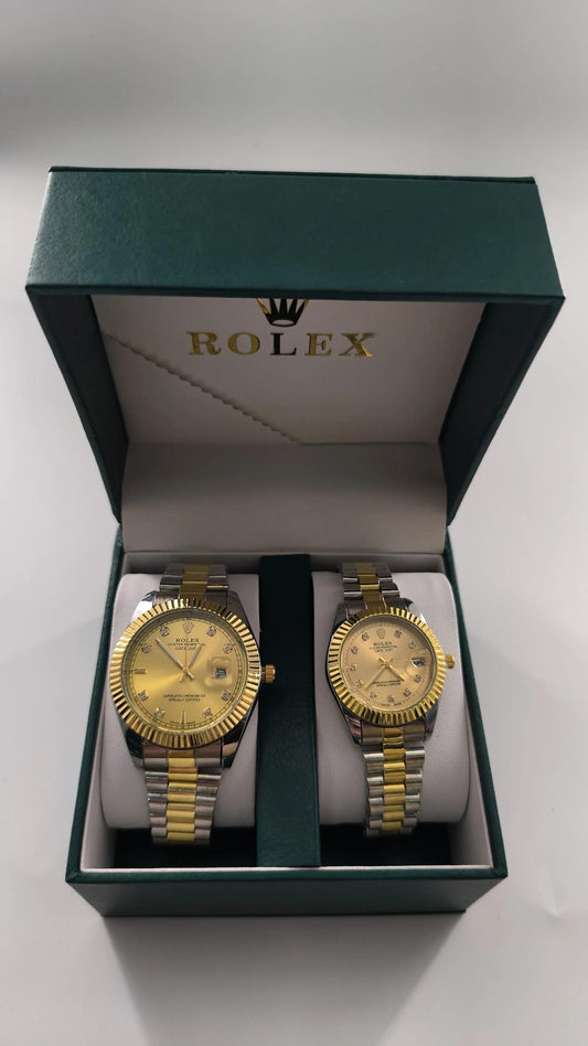 Rolex Datejust 2Tone Gold Dial SET