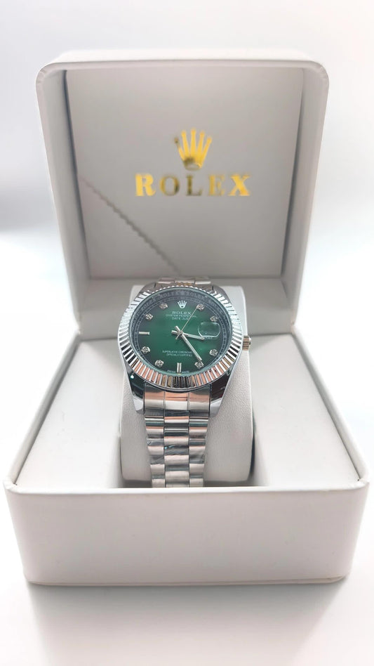 Rolex Datejust Green Dial Damonds