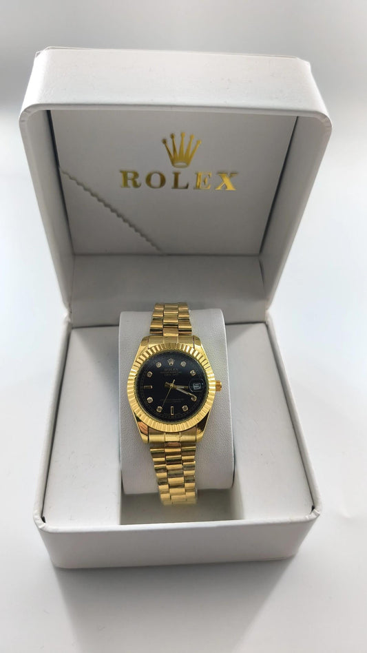 Rolex Datejust Gold Dial Black