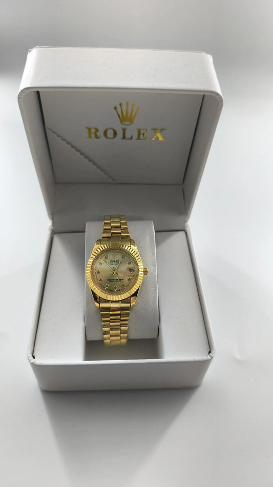 Rolex Datejust Gold Dial Damonds