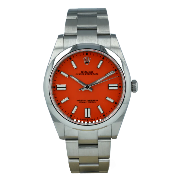 Rolex Oyster Perpetual 41mm Coral Red Dial