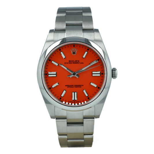 Rolex Oyster Perpetual 41mm Coral Red Dial