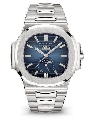 Patek Philippe Nautilus Automatic Blue Moonphase Dial Steel 40.5mm