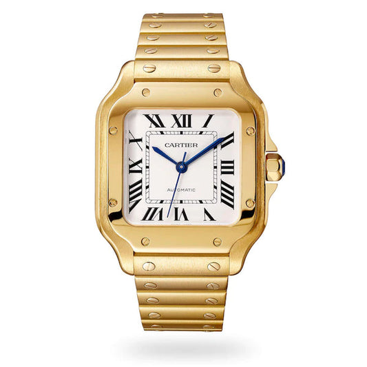 Cartier Santos 40mm Yellow Gold White Dial