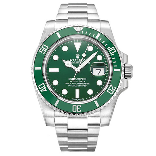 Rolex Submariner Date SS Green Hulk Ceramic Bezel 41mm