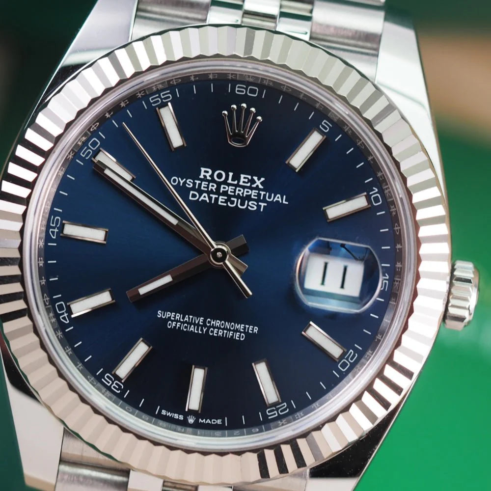 Rolex Date Just Blue 41mm Jubilee