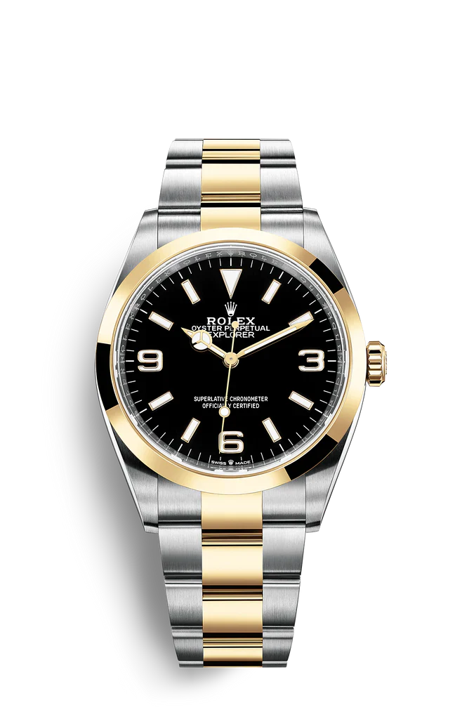 Rolex Explorer Two Tone Black Dial  36mm