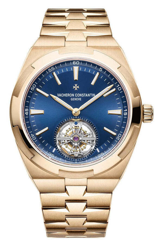 Vacheron Konstantin Overseas Pink Gold Blue Dial Tourbilon