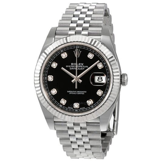 Datejust Black Diamond Dial Automatic Men's Jubilee