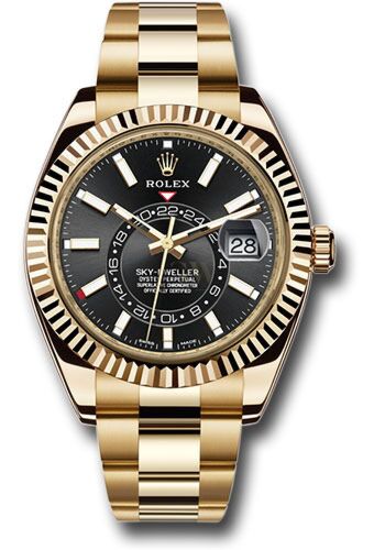 Rolex Sky-Dweller Yellow Gold Black Dial Oyster